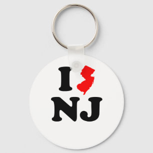 I Heart NJ Keychain