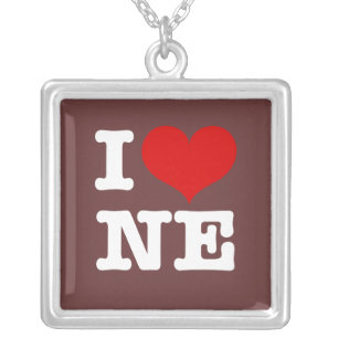 I Heart Nordeast Minneapolis Silver Plated Necklace
