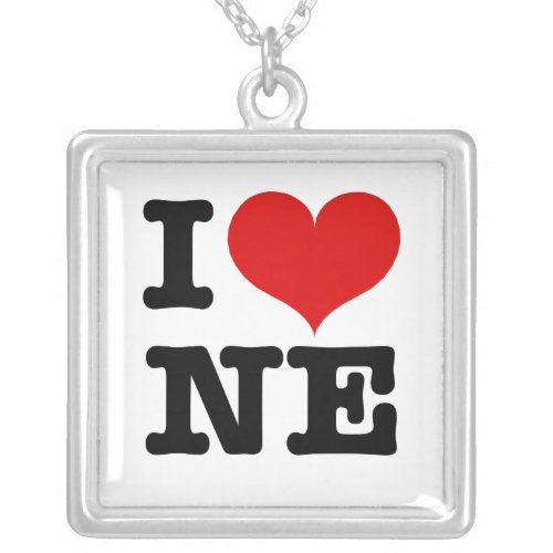 I Heart Nordeast Minneapolis Silver Plated Necklace