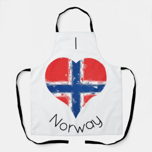 I Heart Norway Norwegian Flag Apron
