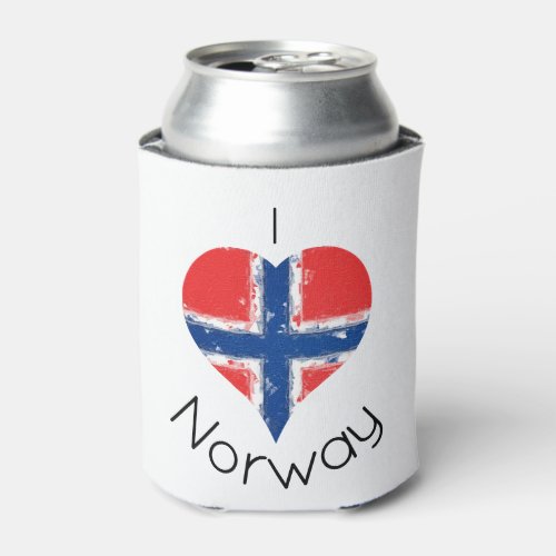 I Heart Norway Norwegian Flag Can Cooler