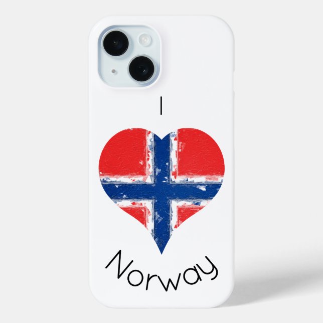 I Heart Norway Norwegian Flag Case-Mate iPhone Case (Back)
