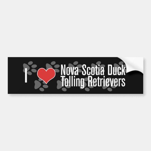 I heart Nova Scotia Duck Tolling Retrievers Bumper Sticker