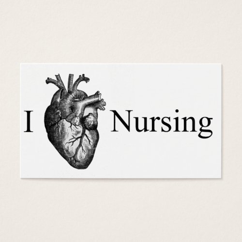 I Heart Nursing Business Card Template