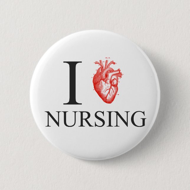 I Heart Nursing Button (Front)