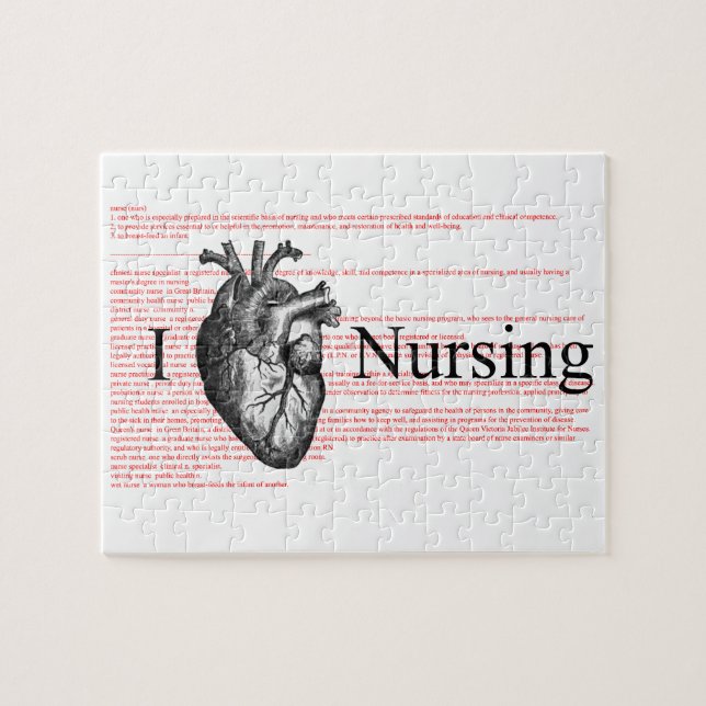 I Heart Nursing Jigsaw Puzzle (Horizontal)