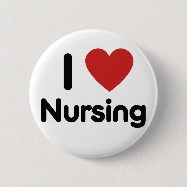 I heart Nursing Pinback Button (Front)