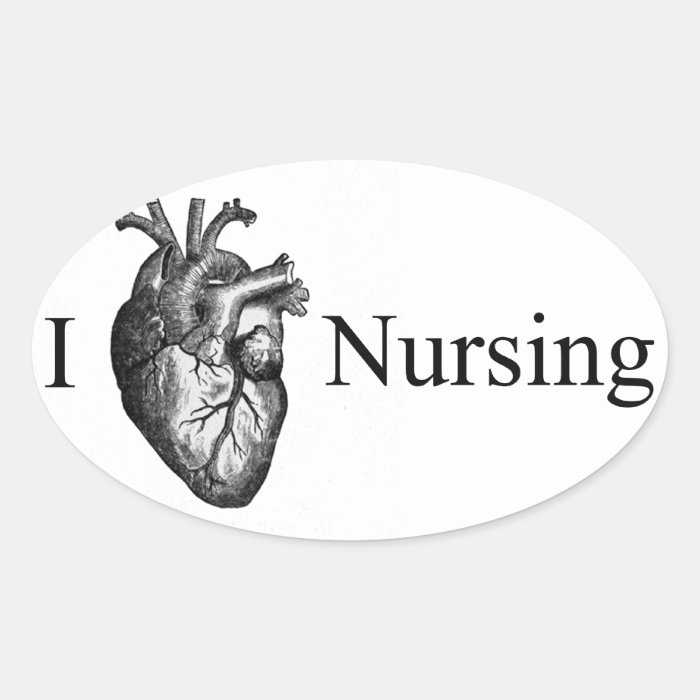 I Heart Nursing Stickers