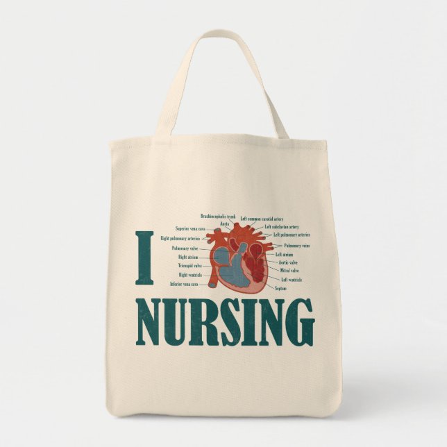 I Heart NURSING Tote Bag (Front)