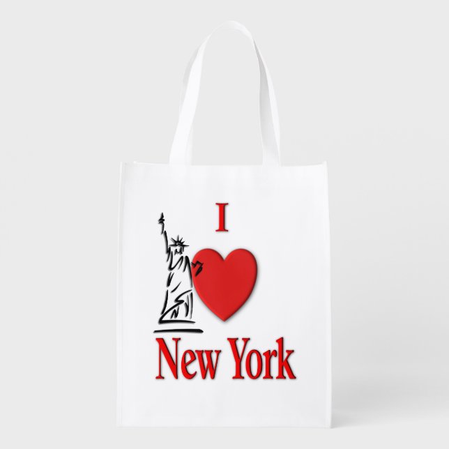 I Heart NY Grocery Bag (Back)