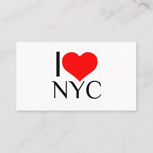 I HEART NYC BUSINESS CARD