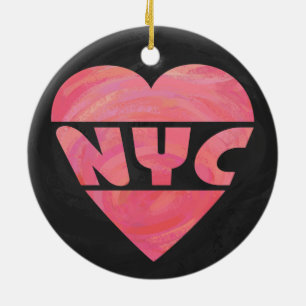 I Heart NYC Ceramic Ornament