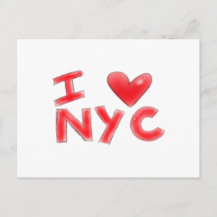 I Heart NYC Classic Holiday Postcard