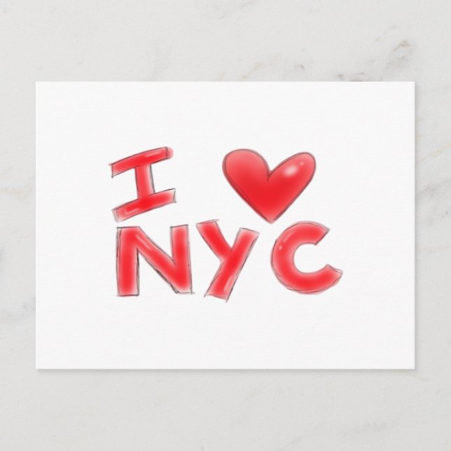 I Heart NYC Classic Holiday Postcard (Front)
