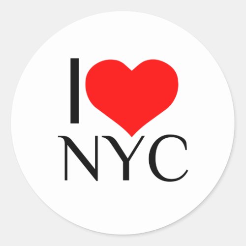 I HEART NYC CLASSIC ROUND STICKER