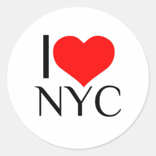 I HEART NYC CLASSIC ROUND STICKER