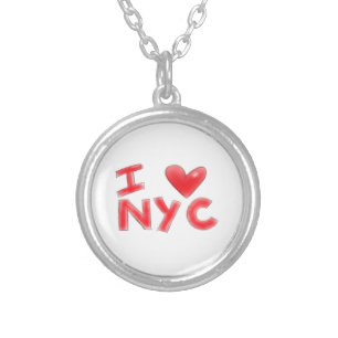 I Heart NYC Classic Silver Plated Necklace