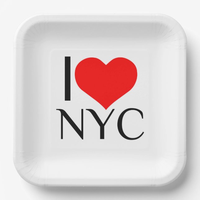 I HEART NYC PAPER PLATES (Front)
