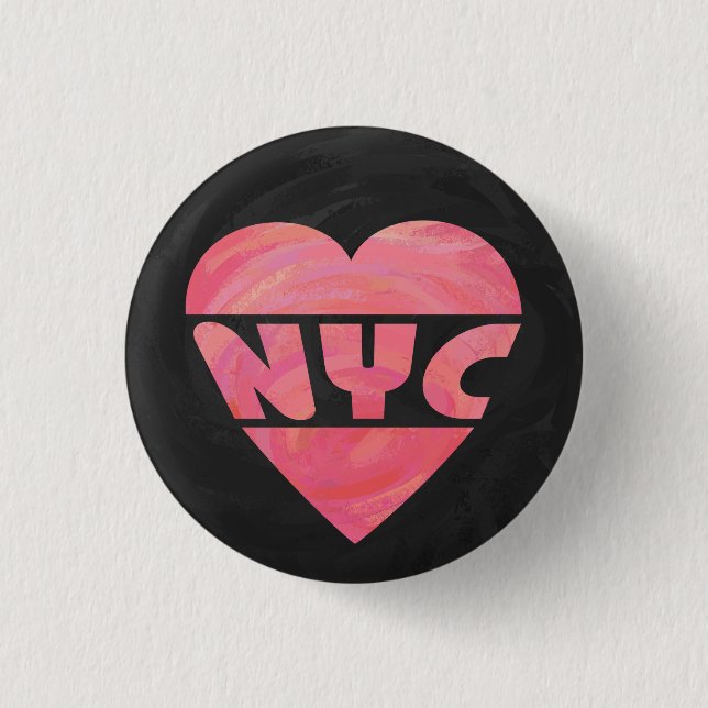 I Heart NYC Pinback Button (Front)
