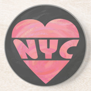 I Heart NYC Sandstone Coaster