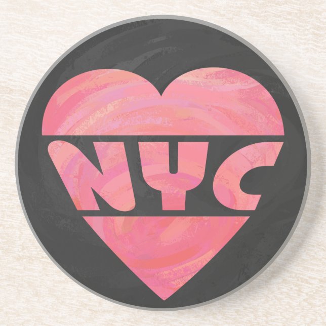I Heart NYC Sandstone Coaster (Front)