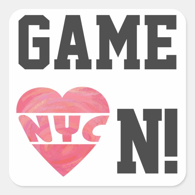 I Heart NYC Square Sticker (Front)