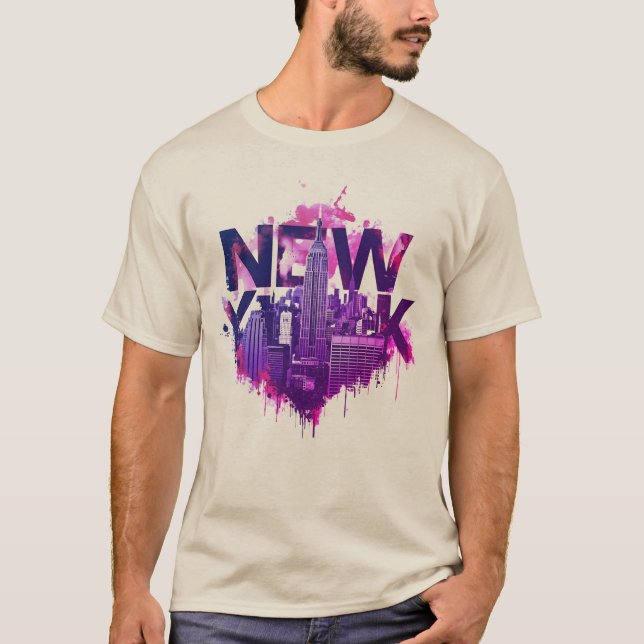 I Heart NYC" T-shirt - Casual New York City Urban  (Front)