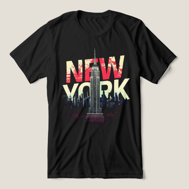 I Heart NYC" T-shirt - Casual New York City Urban  Tri-Blend Shirt (Design Front)