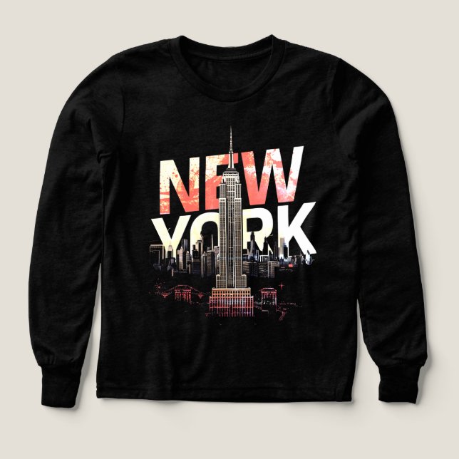 I Heart NYC" T-shirt - Casual New York City Urban  Tri-Blend Shirts (Design Front)