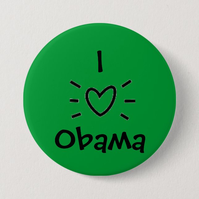 I "HEART" OBAMA! BUTTON (Front)