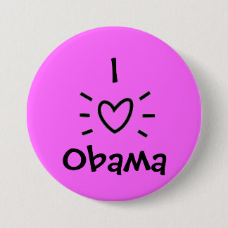 I "HEART" OBAMA! PINBACK BUTTON