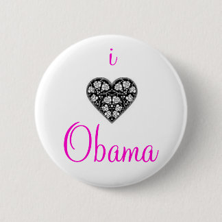 I "HEART" OBAMA! PINBACK BUTTON