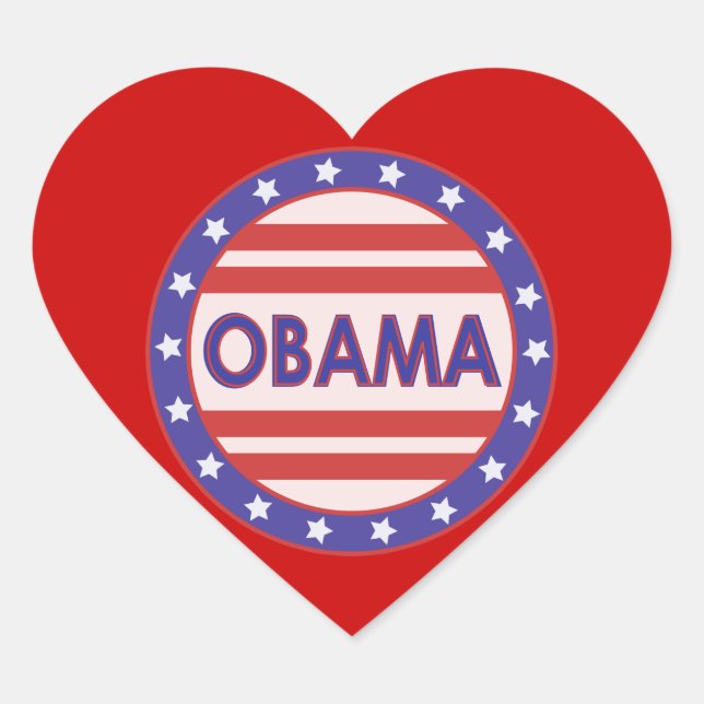 I Heart OBAMA Sticker (Front)