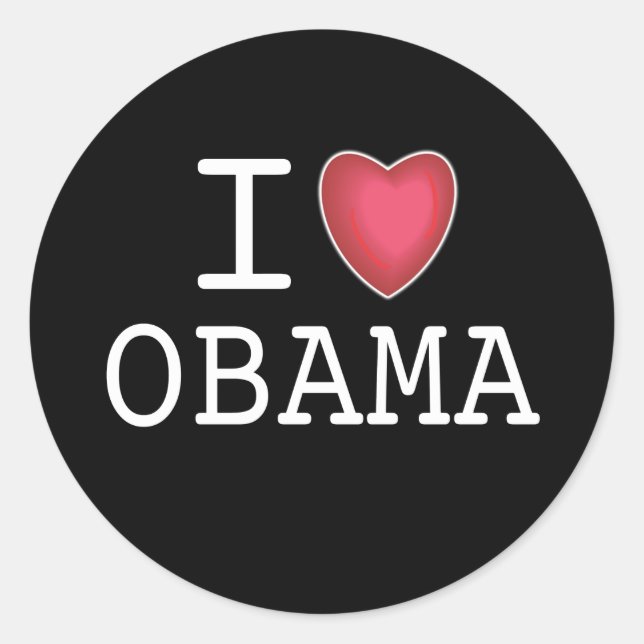 I Heart Obama Stickers (Front)