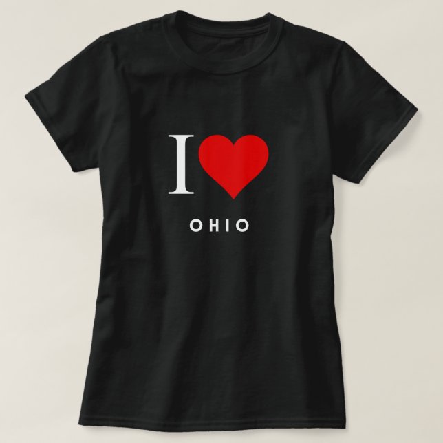 I Heart Ohio blk Womens T-Shirt (Design Front)