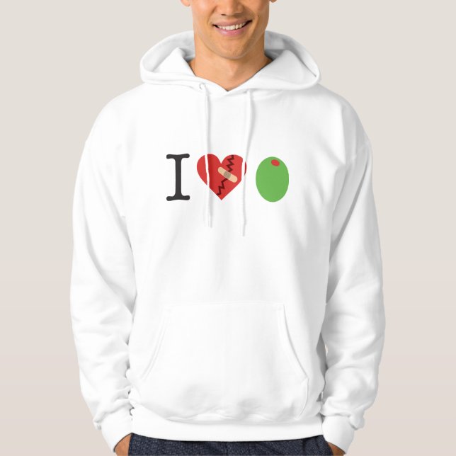 i heart olive JOIN THE FIGHT hoodie (white) (Front)