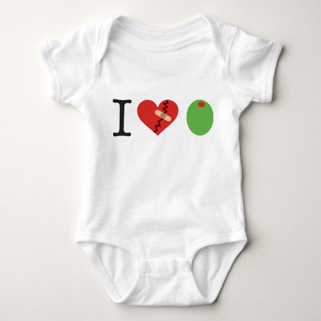 i heart olive JOIN THE FIGHT white) Baby Bodysuit (Front)