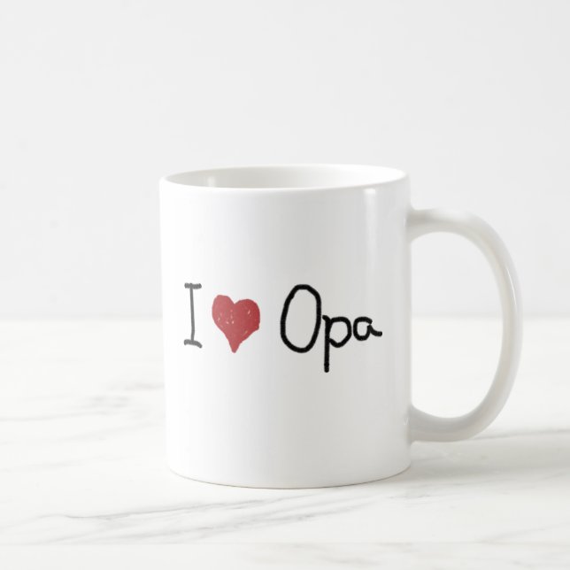 I Heart Opa Mug (Right)
