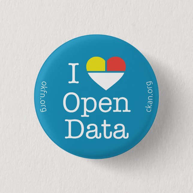 I Heart Open Data CKAN Badge (Dark Blue) Button (Front)
