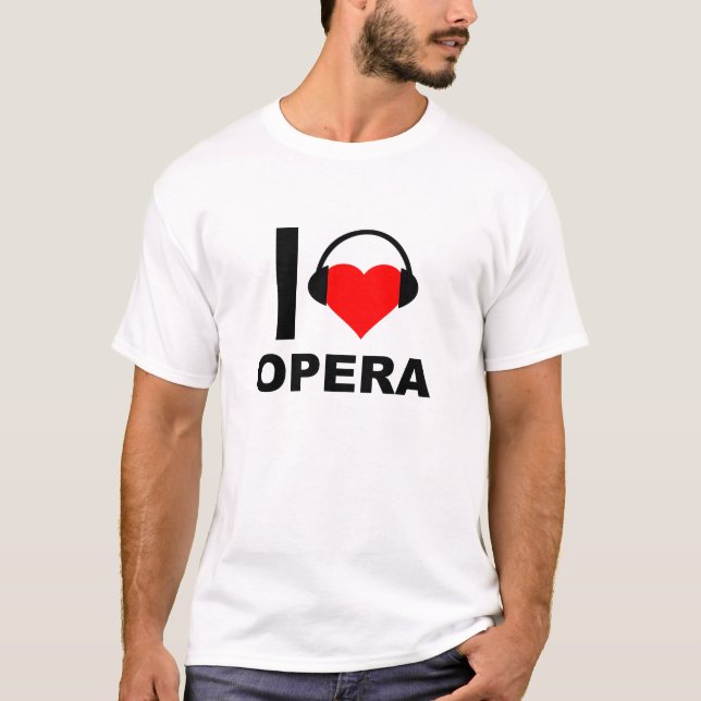 I Heart Opera Funny T-shirt (Front)