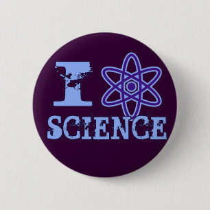 I Heart (or Atomic Symbol) Science Pinback Button