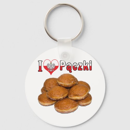 I Heart Paczki Polish Food Keychain