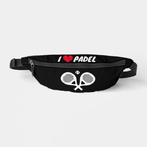 I heart Padel custom color fanny pack bag