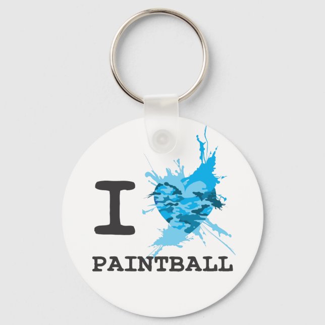 I Heart Paintball Keychain (Front)