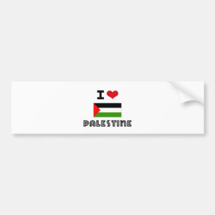 I HEART PALESTINE BUMPER STICKER
