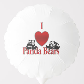 I Heart Panda Bears Balloon