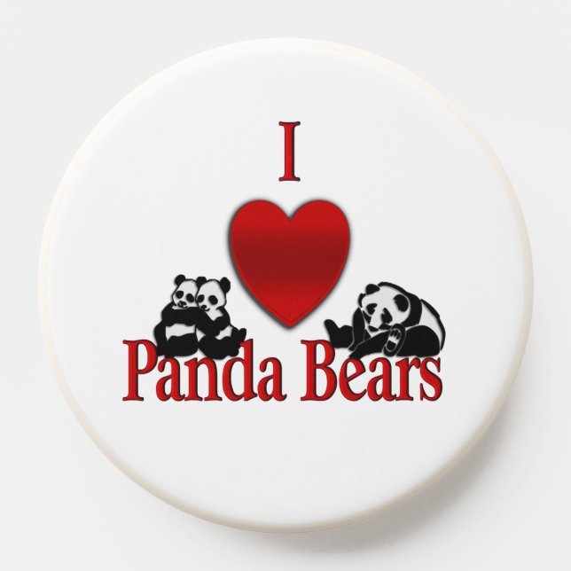 I Heart Panda Bears Fun PopSocket (Popsocket)