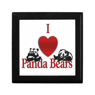 I Heart Panda Bears Gift Box