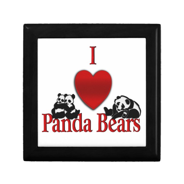 I Heart Panda Bears Gift Box (Front)