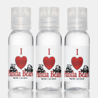 I Heart Panda Bears Hand Sanitizer